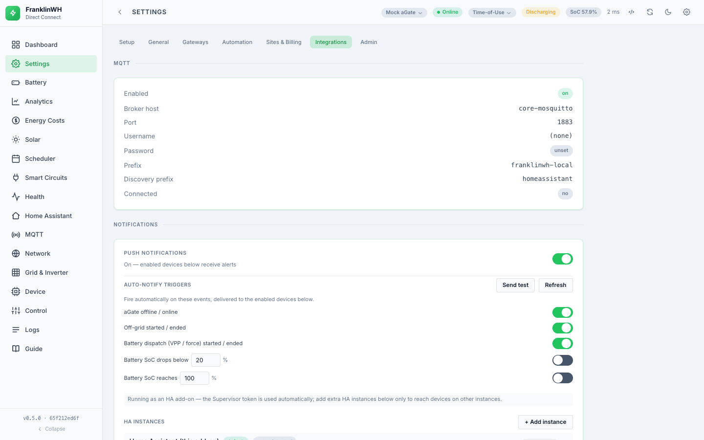 Settings → Integrations → Notifications