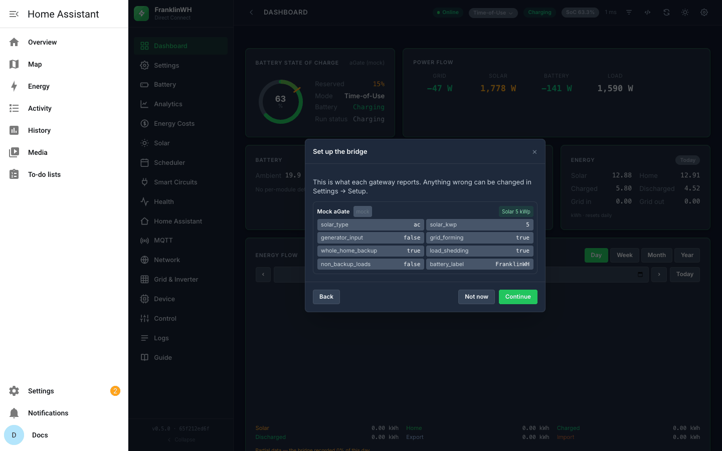 Wizard: what each gateway reports