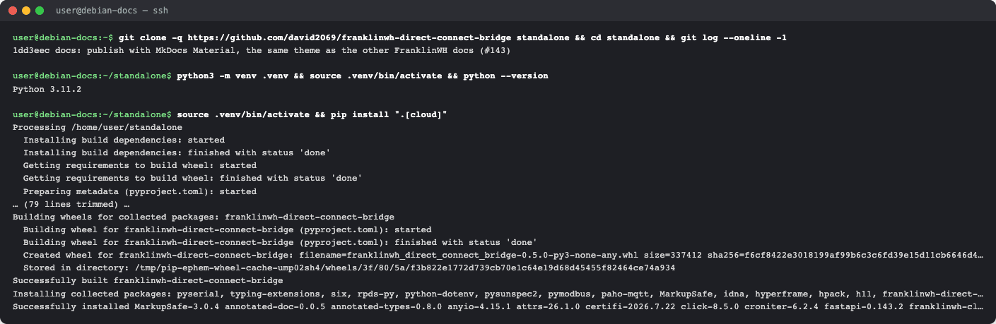 python3 -m venv and pip install