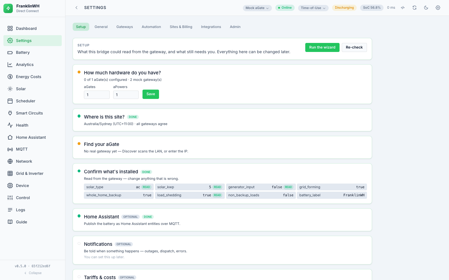 Settings → Setup → Where is this site? The site timezone schedules run on