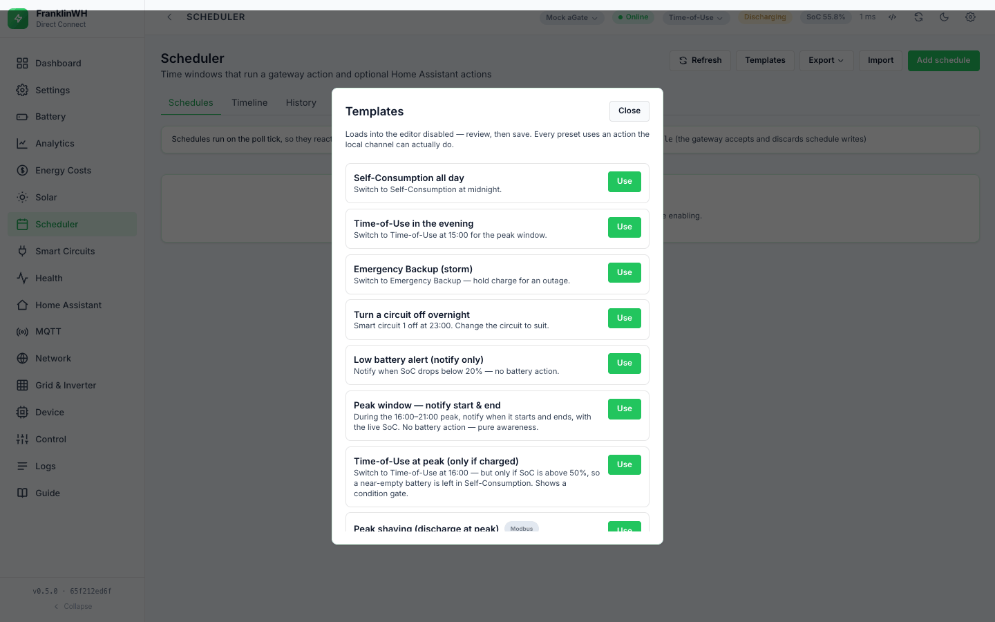 The built-in Templates