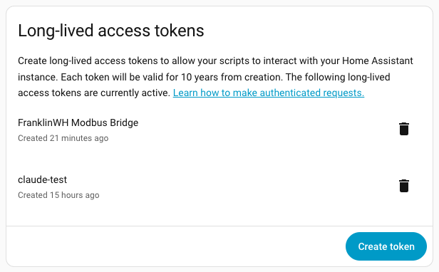 Long-lived access tokens