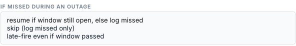If missed during an outage