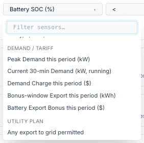 Demand / Tariff