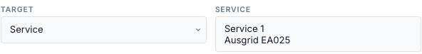 Target: Service, with its list