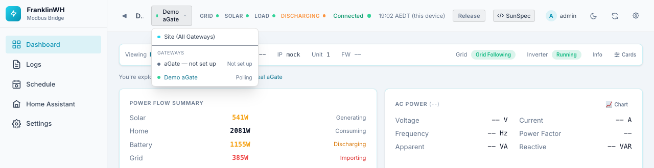 Gateway selector open