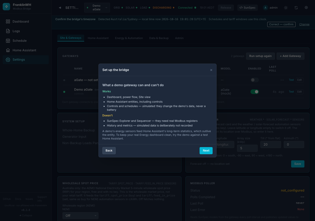 What a demo gateway can and can't do